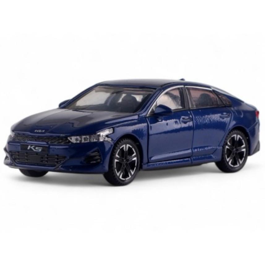Modelo de Carro Die-cast Oficial Kia K5 2022 (Branco / Preto / Azul 3 Cores)