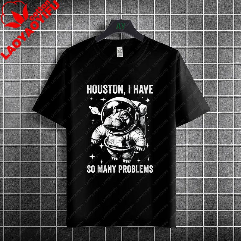 Funny Raccoon Astronaut Space Pattern Graphic Tshirt 100 Cotton Short Sleeve Fashion Casual Tshirt Perfect For Outdoor Wear