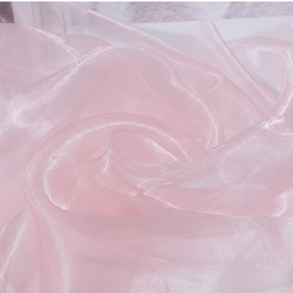 Sewing Crafts 100X150cm Organza Mesh Fabric Colorful Glossy Smooth Gauze Fabric Sheer Lightweight Organza Fabric Wedding Dress