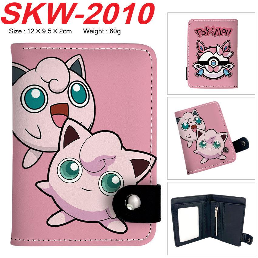 Pokemon Pikachu Verticale Snap Portemonnee Kleurrijke Print Meerdere Vakjes Portemonnee Schattige Anime