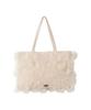 Tulle Flower Motif Bag with Pouch