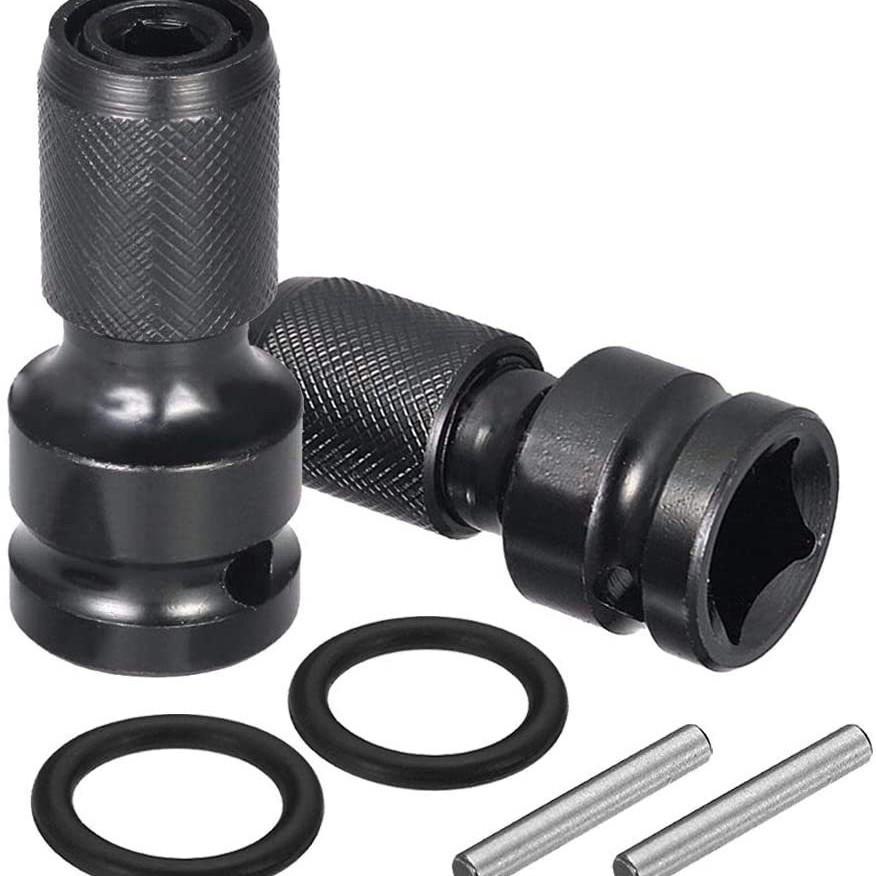 Telescopic Spring Sleeve Electric Wrench Air Joint Hex Socket Bit Adapter 1/2 to 1/4