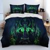 World of Warcraft, WOW, Set de așternuturi cu cuvertură pentru jocuri, Set de așternuturi cu husă de plapumă, Față de pernă, Set de așternuturi mărime King Queen