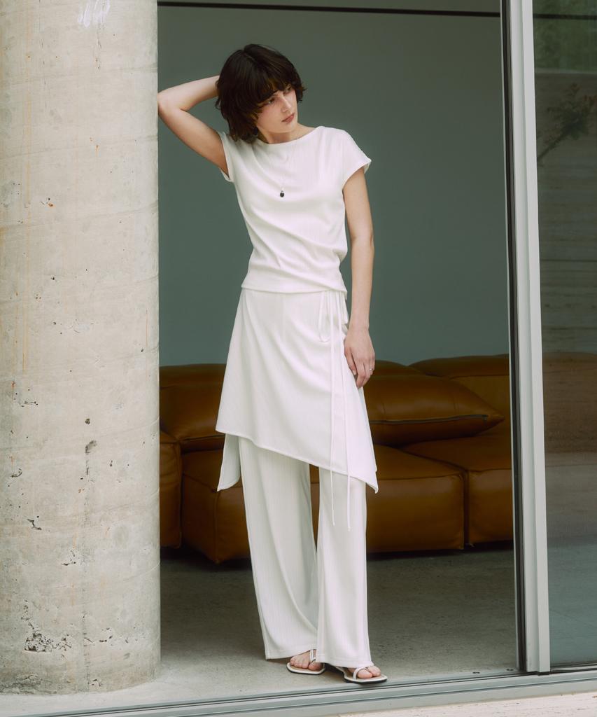 ZEROSTREET [2 Colors] Le Zero Pleated Layered Pants