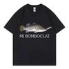Funny Mi Bomboclat Fish Meme Short Sleeved Tshirt for Unisex and FeUnisex College Students Couple Outfit Pure Cotton TEE