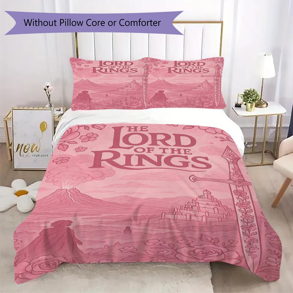 1PC The Lord of the Rings Bedding Quilt Set Quilt Cover Pillowcase Home Decoration Birthday Gift (1 * Duvet Cover + 2 * Pillowcase, Without core)A1