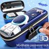 Large Capacity Children's Password Lock Stationery Box, Primary School Pencil Box, Cartoon 3D Three-dimensional Stationery Box, Christmas Gift