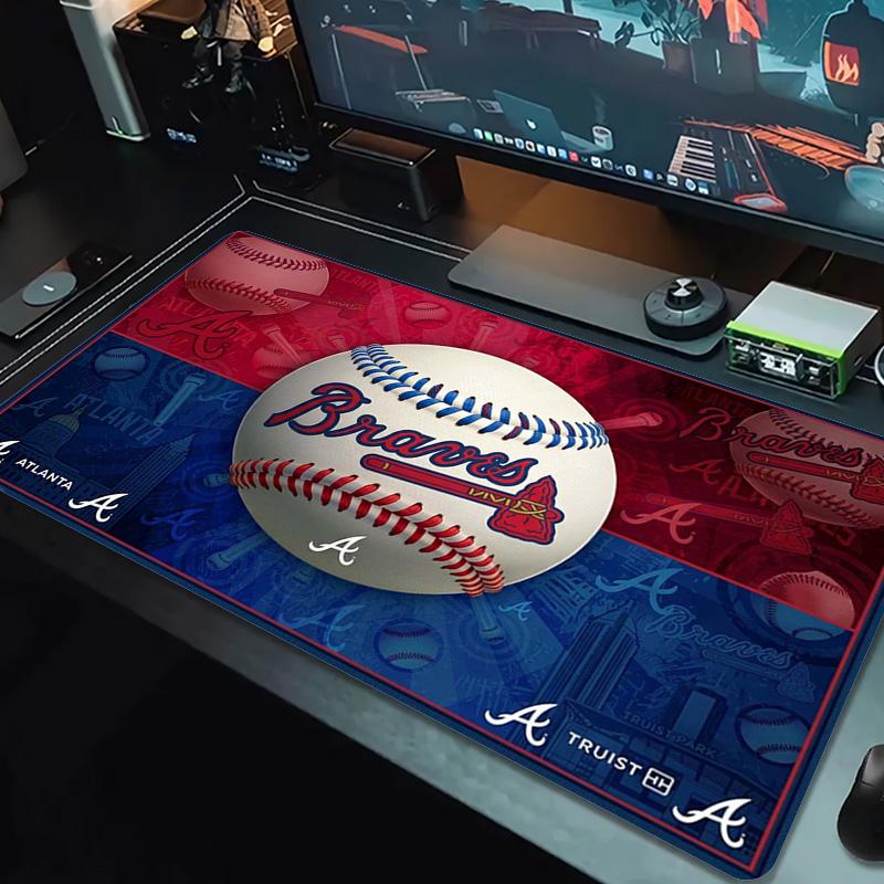Atlanta Braves Color Mouse Pad Large Gaming Table Cushion Non-slip Laptop Tablet Big Mousepad XXL Mat Mini PC Playmat With Lock Edge