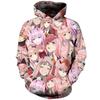 Cozy And Stylish Anime Darling In The Franxx Zero Two Pattern Unisex Hoodie