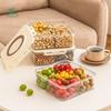 Plastic Divided Storage Box Fresh-keeping Dustproof Seasoning Storage Box with Lid and Handle Sealed Food Storage Container