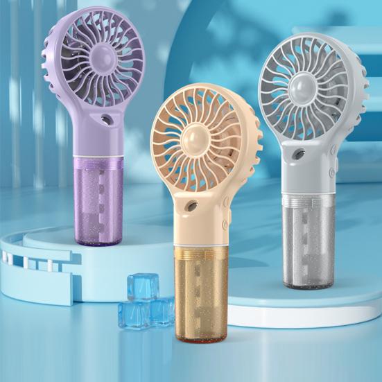 Misting Handheld Fan with 4 Speeds Settings Portable Mist Spray Summer Cooling Fan USB Rechargeable Travel Outdoor