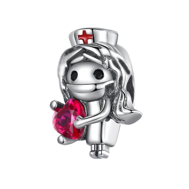Copper Metal Doctor Nurse Stethoscope Charm Bead Components Do It Yourself Dangle Bead Components Compatible With Authentic Original Pendant Bead
