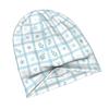 ZLIENSZUS & Men' Minimalist Knit Hat - Pastel Blue Floral Grid Beanie, Soft Neutral Suitable for Quiet Style Outfits, Versatile for Casual, Office, Ca