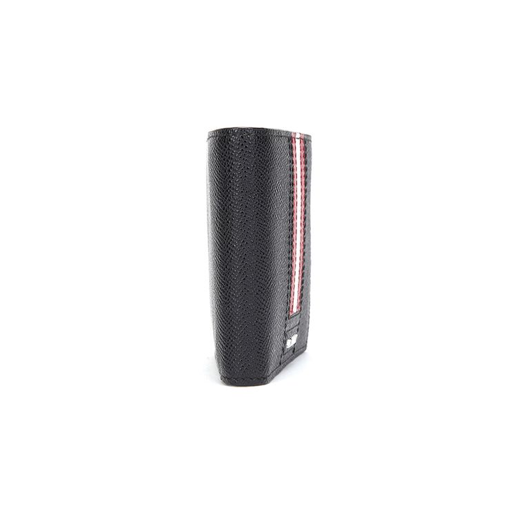 Bally Trasai Classic Short Foldable Business Textured Cowhide 3-In-1 Wallet Coin Purse Men Wallet Black TRASAI-LT-210