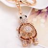 Rhinestone Turtle Pendant Keychain Key Ring Holder Bag Car Hanging Ornament