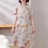4XL-8XL Elegantes Damen Sommerkleid Übergröße Vintage Kleidung Kurzarm Oversize Lange Kleider