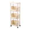 Storage Rack With Lid Modern Simple Style Removable Bookshelf Bathroom Punch Free Storage Cart