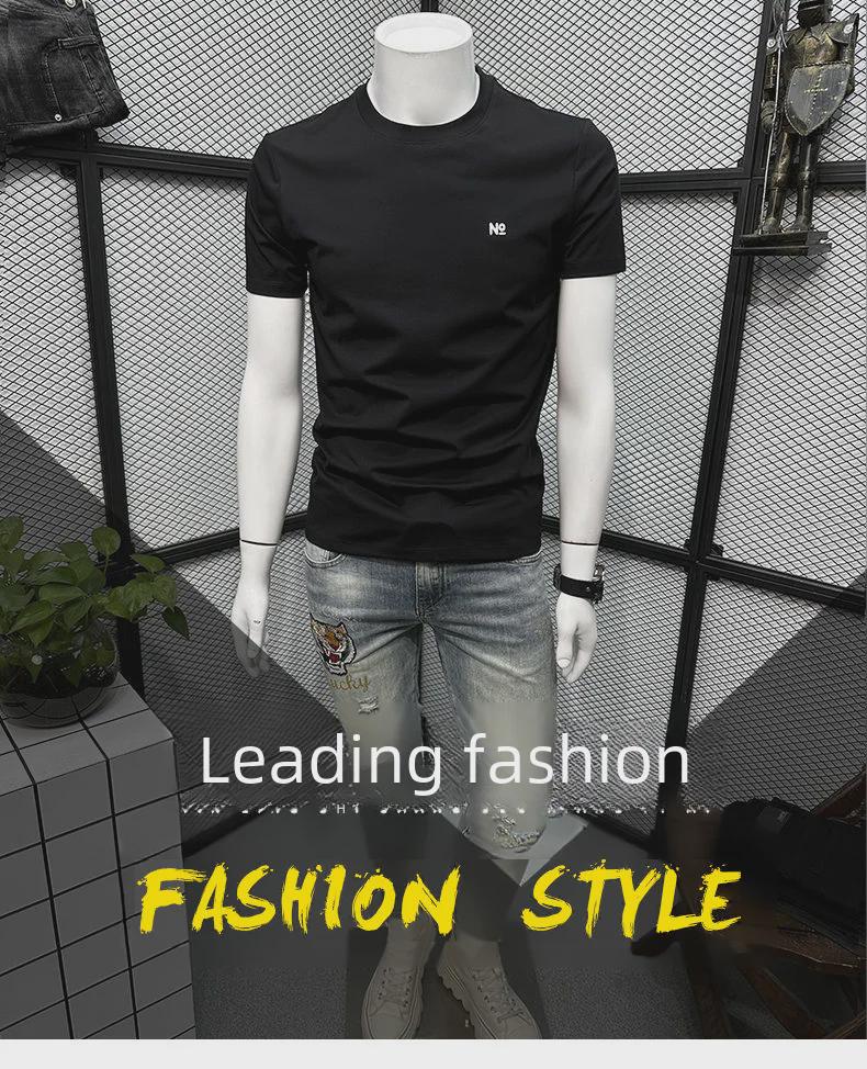 Men's Trendy Slim Fit Short-Sleeve T-Shirt - Spring/Summer 2023 Casual Round Neck