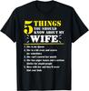 5 Things About My Wife Mothers Day Funny Husband Gifts Gift Unisex T-Shirt