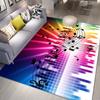 3D-Musik-Teppich, 3D-Druck-Teppiche für Wohnzimmer, Schlafzimmer, Dekor, Teppich, Flanell, Heimbodenmatte, Musik-Teppiche
