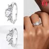 Authentic Ring Copper Copper White Zirconia Ring Teardrop Heart Square Ring Anniversary Fine Gift Accessory High Quality