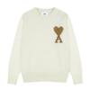 AMI 2025 New Autumn and Winter Silver Love Alpaca Wool Blend Soft and Sticky Knit Couple's Round Neck Sweater