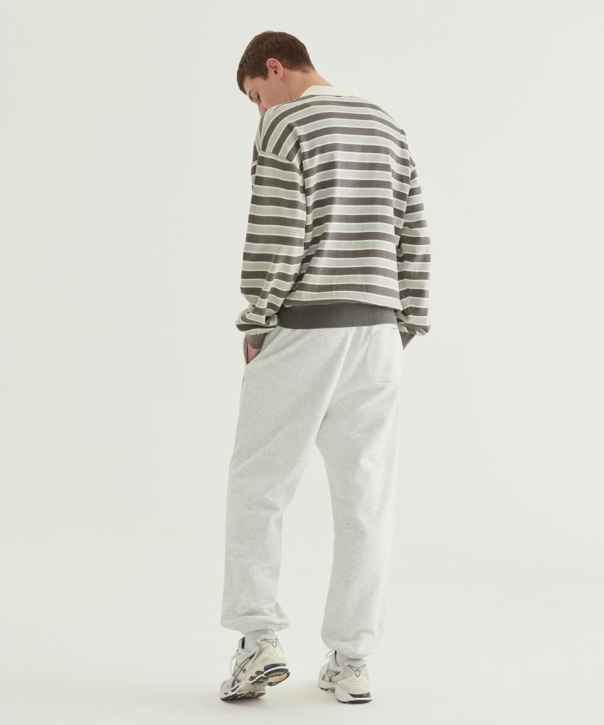 COVERNAT Striped Collar Knit Green
