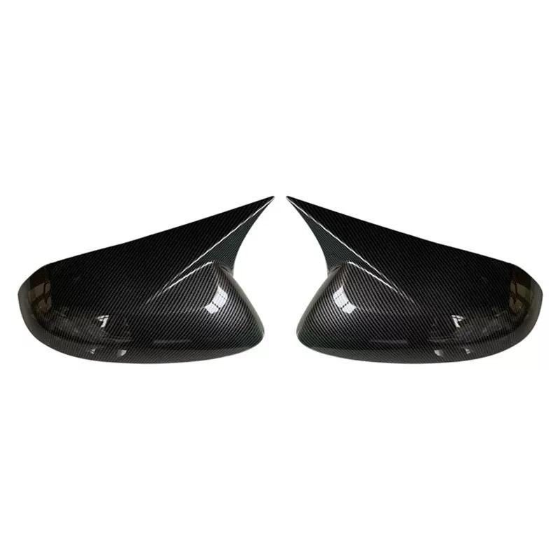 Car Rearview Side Mirror Cover Fit For Hyundai I10 2015 2016 2017 2018 Wing Cap Rear View Case Trim Carbon Fiber