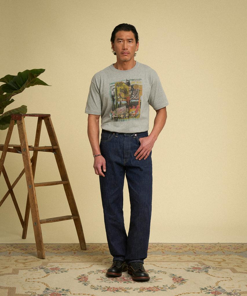Beulonseun Western Collage Loopwheeled Graphic Tee Melange