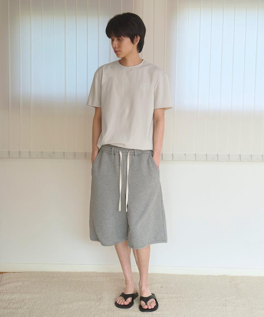 Uallong Cotton Bermuda Easy Shorts - Melange Gray
