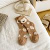 Cartoon Cute Socks Women Autumn Winter Thick Warm Floor Sleeping Socks Coral Velvet Thermal Lolita Kawaii Socks Christmas Gifts