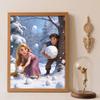 Diamond Art Painting Kit 5D Diamond Snowball Fight Painting Dot Art Gemstone Crystal Paint Diamond Home Wall Decor