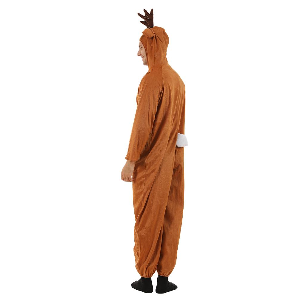 Unisex Adult Christmas Reindeer Costume Deer Animal Fancy Dress Party Jumpsuit Outfit