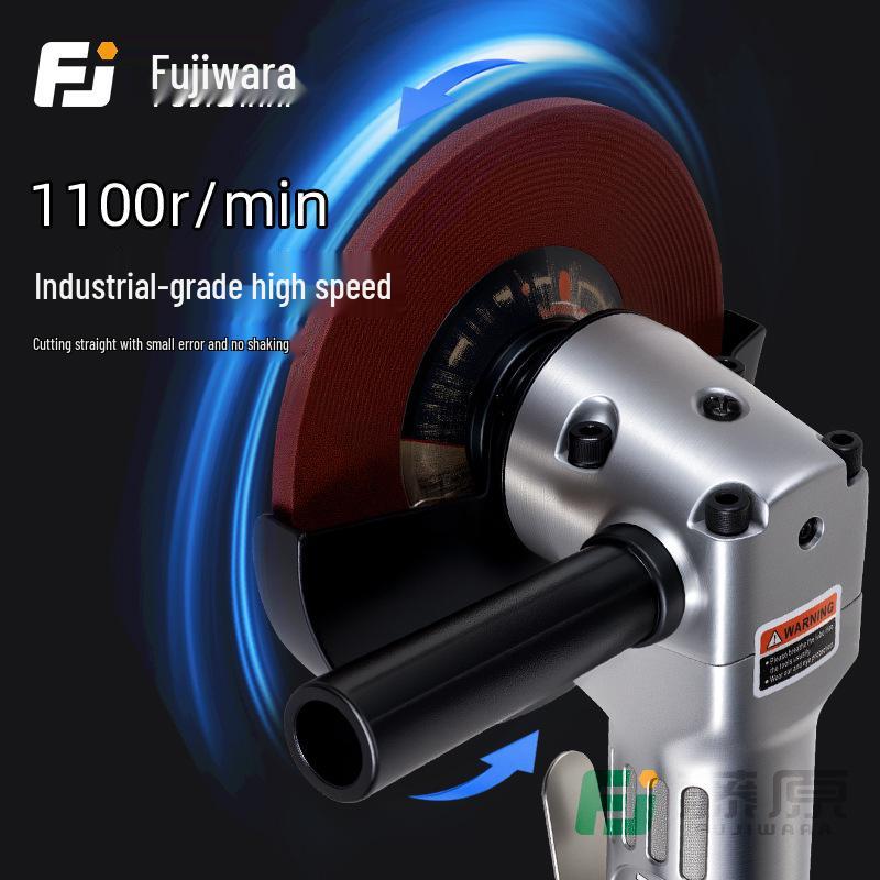 Fujiwara Pneumatic Angle Grinder & Polisher: Multi-Function Air-Powered Industrial Grinding & Cutting Tool.