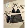 Bikini Sexy Noi din Plasă Costume de Baie Femei Costume de Baie Femei Costume de Baie din Trei Piese Costume de Baie de Plajă Costume de Baie Set Bikini Brazilian