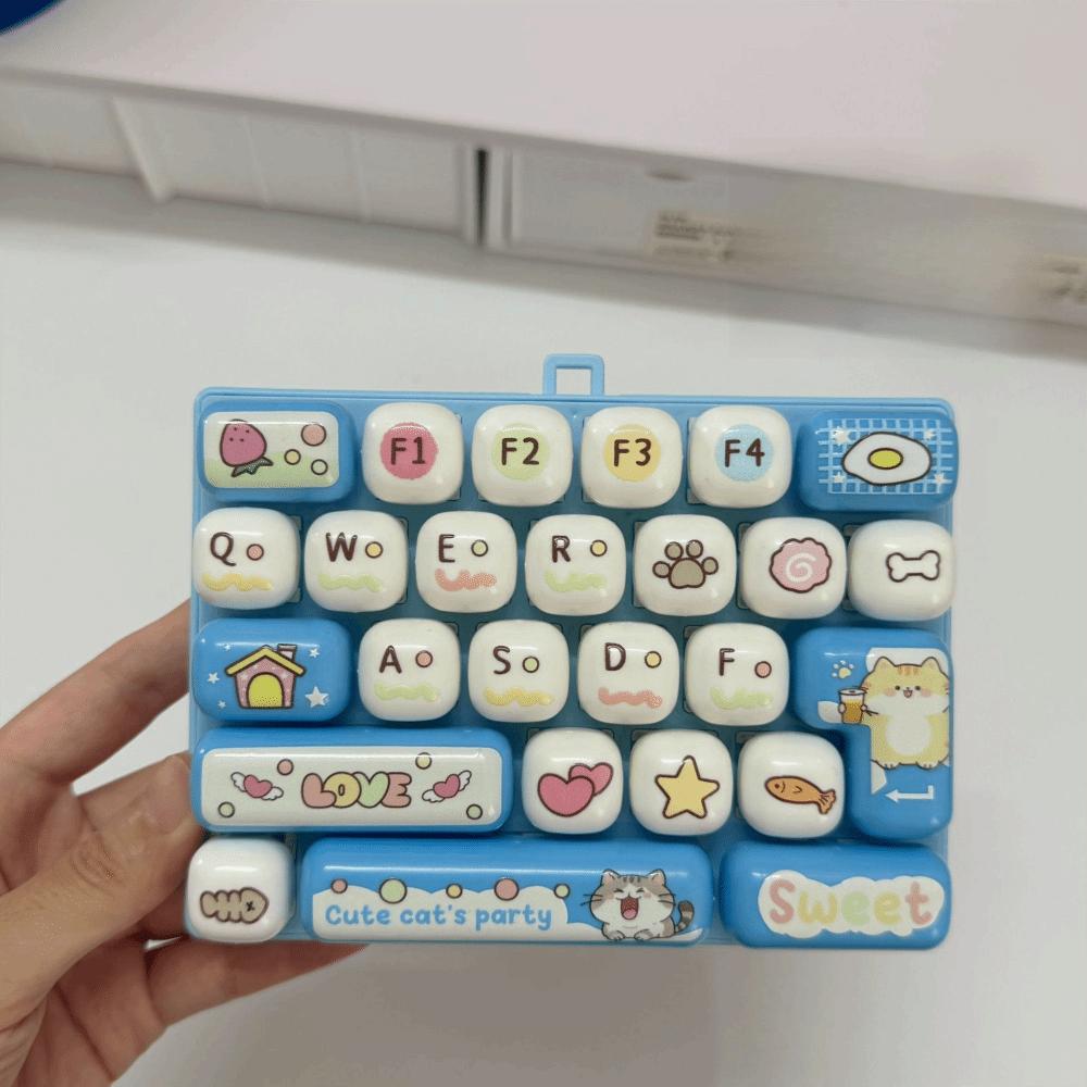 26 Key Mechanical Keyboard Keychain Creative Design Mechanical Keyboard Toy Gift Accessories