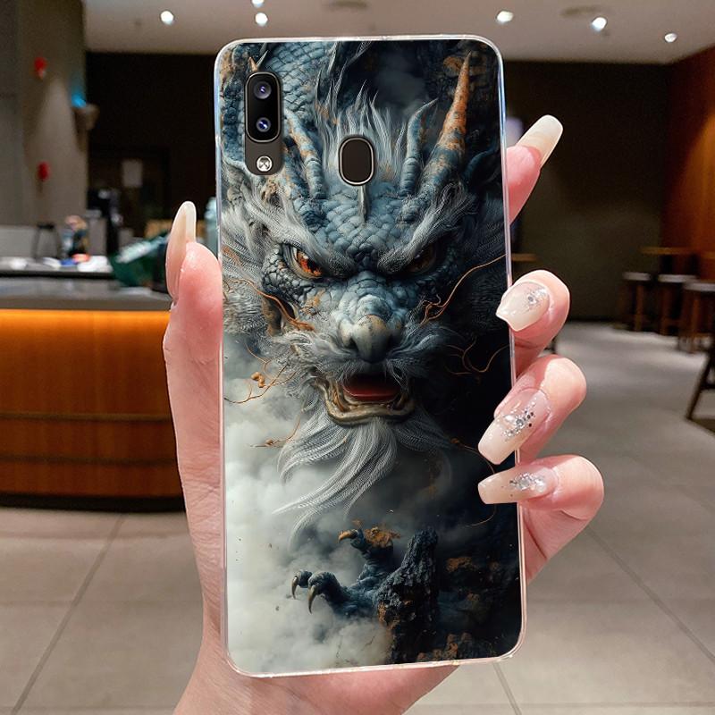 For Samsung Galaxy A40 A41 Phone Case Cute Cool Dragon Boys Girls Clear Back Cover For Samsung A 40 41 Soft TPU Silicone Fundas