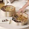 Customized Double-Layer Fruit and Candy Box with Lid - Transparent, Divided, Multi-Layer for Living Room Coffee Table