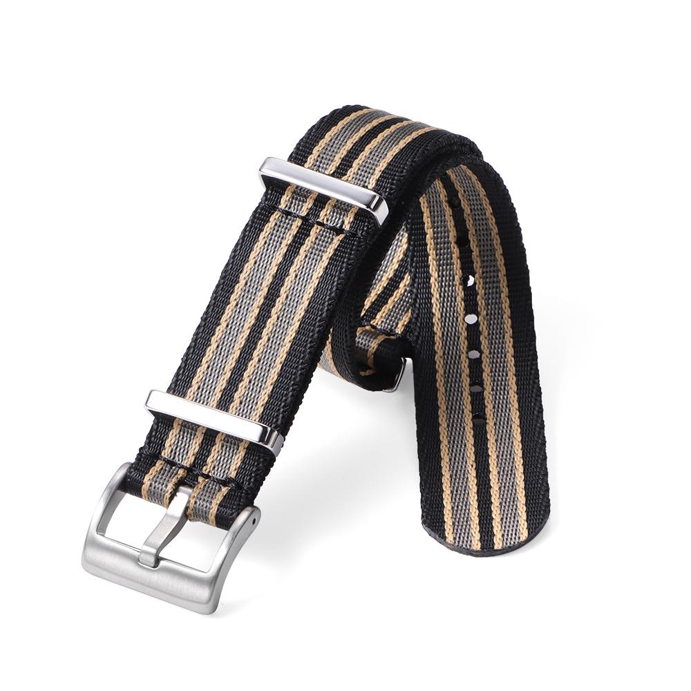 20mm Nylon Watchband 60s French Army Watch Strap for Omega 007 for Rolex Water Ghost for Seiko for Tudor Bracelets Woven Straps