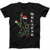 Christmas Bigfoot Believe Xmas Retro Funny Gift Black T Shirt 223