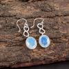 Natürlicher Milchopal Edelstein 925 Sterling Silber Handgefertigter Schmuck Ohrringe 1,60" EE-12-16