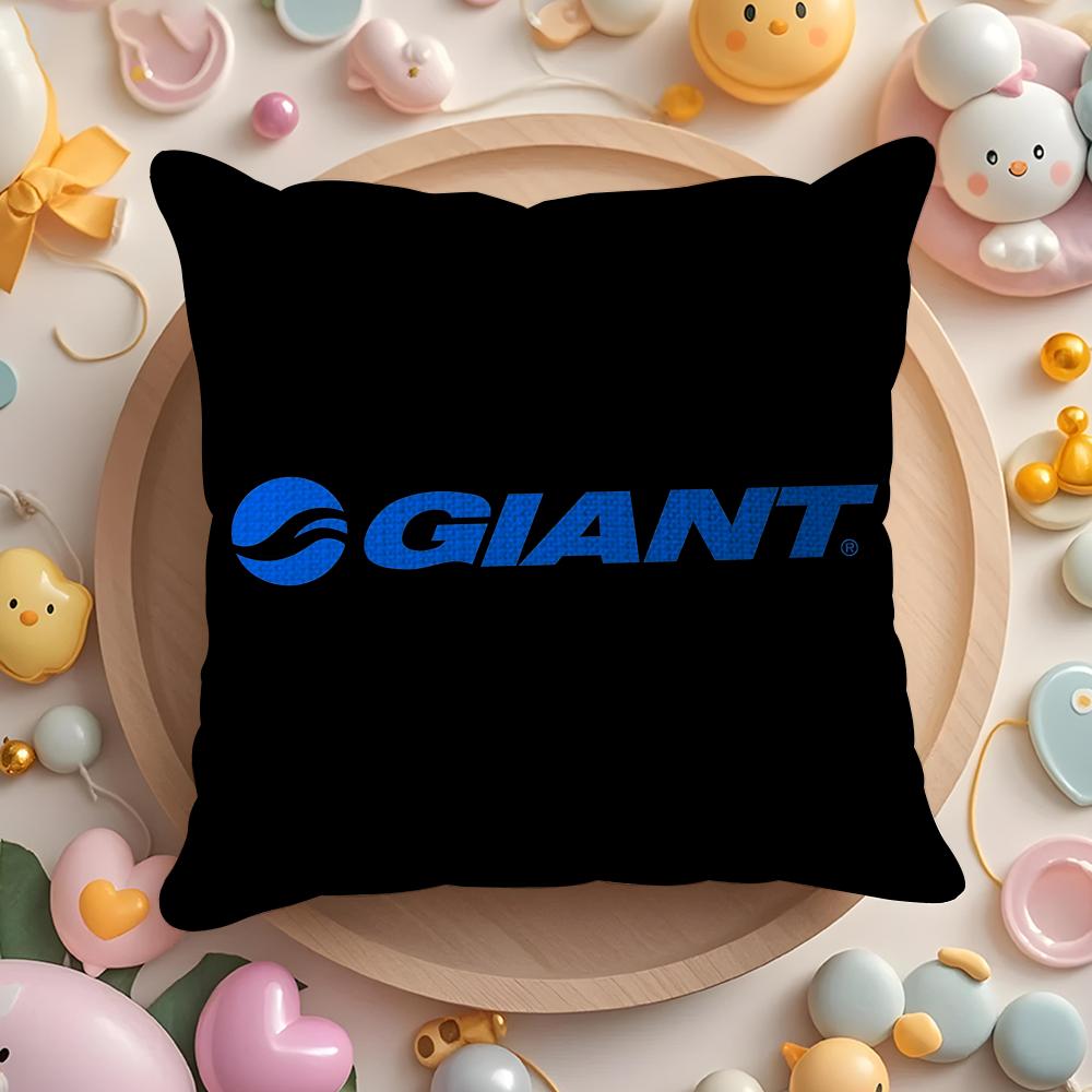 G-Giant Bicycle Cushion Cover Natural Linen Organic Fabric Double-Sided Printing Sofa Home Decor Gift Pillow Cover