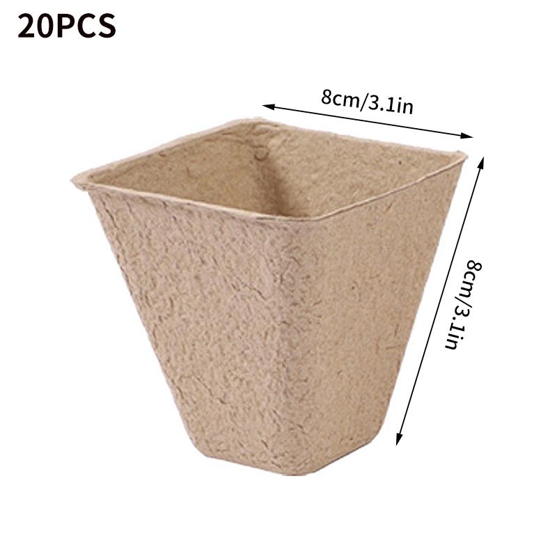 Seedling Nursery Cups Eco-Friendly Growing Pot Tray Planter Paper Grow Plant Starter Flower Herb Biodegradable Garden Tools