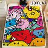 1Pc Mr. Men Little Miss Print Flannel Blanket, High Quality Comfortable for All Seasons, Home Decor, Warmth and Comfort, Perfect for Christmas Gifts