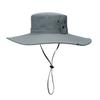 Fisherman Hat Wide Brim Solid Color Lace-Up Design Men Women Outdoor Hat Versatile
