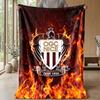 OGC Nice FC Couverture Douce en Polaire Flanelle Légère Confortable Chaude Jeté Pour Canapé Lit Décoration de Maison