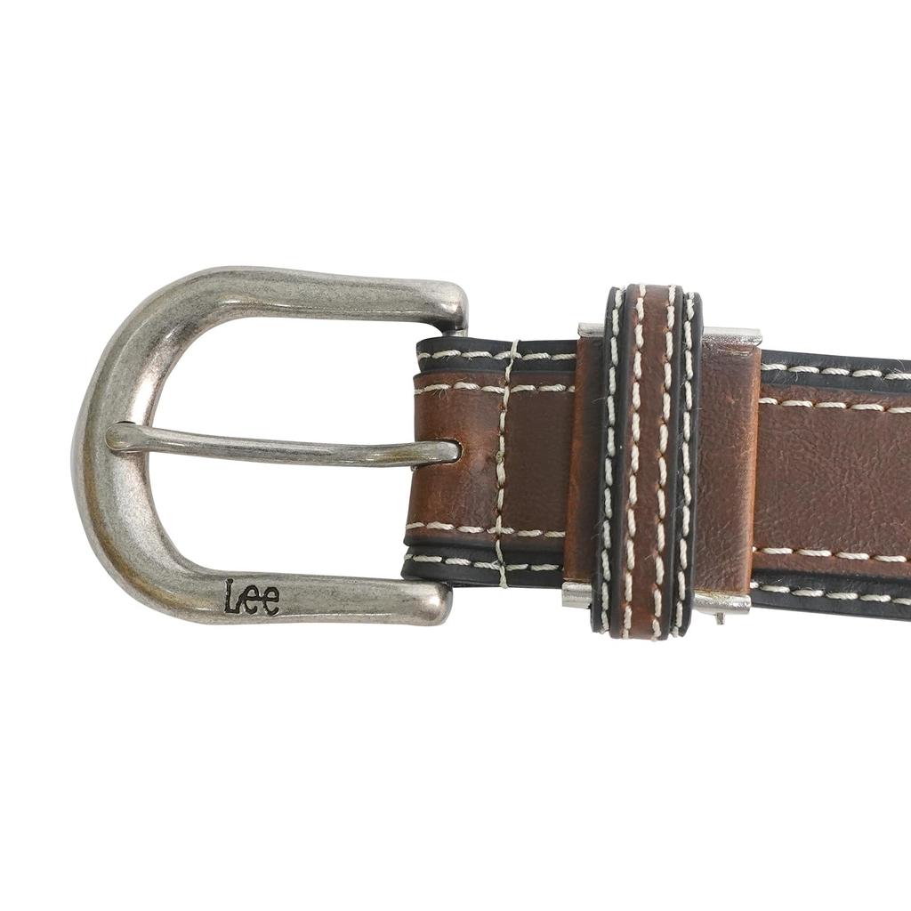 [Fine Plus] Belt Lee 35mm 118cm Synthetic Leather Layered White Stitch Casual 0120601