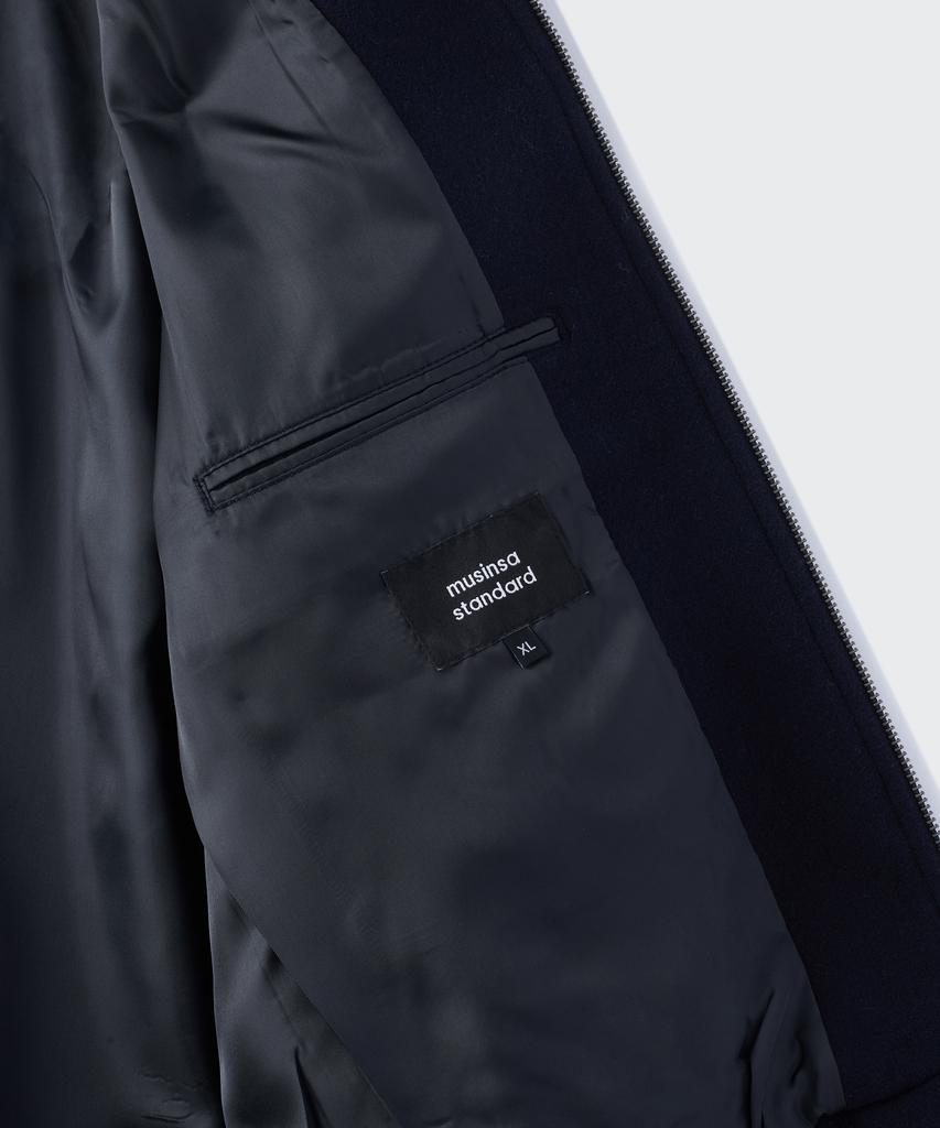 Musinsa Standard Wool Blend Minimal Blouson Jacket [Navy]