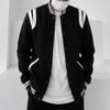 Limid Men Color Blocking Stripe Snap Baseball Jacket Dmg Jua Q4524033