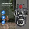 12MP 6K Multi-Lens WiFi Camera Outdoor Motion Tracking Three Screens 360° View IP Camera Security Protection PTZ Video Surveillance